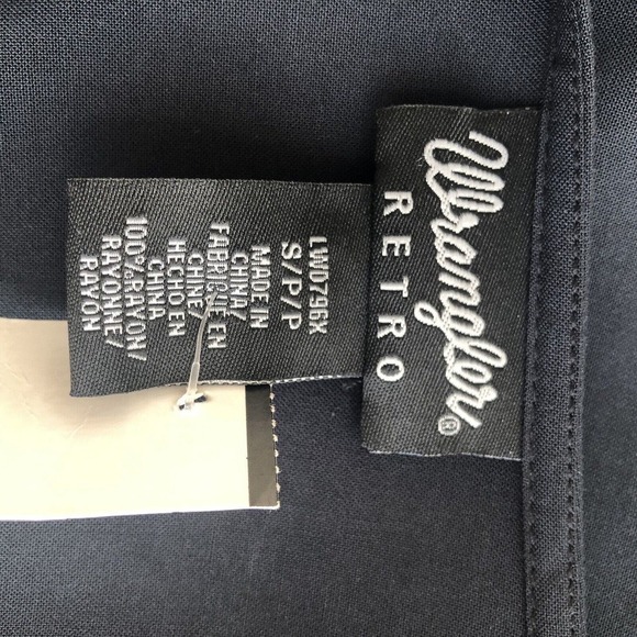 Wrangler Women’s Embroidered Dress Sz S Western Rodeo Cowgirl Long Sleeve - Picture 7 of 12